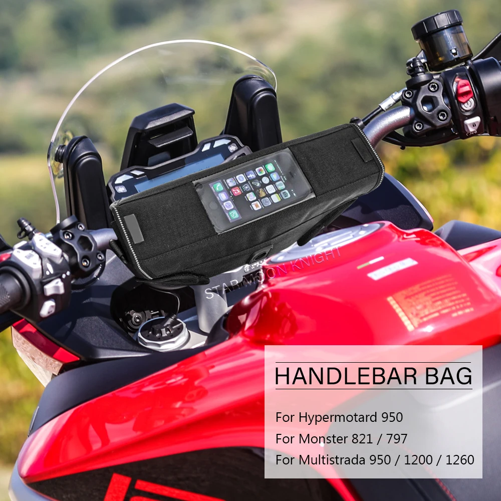 Motorcycle Waterproof Bag Handlebar bag Storage Travel Tool bag For Ducati Multistrada 1200 1260 Hypermotard 950 Monster 797 821