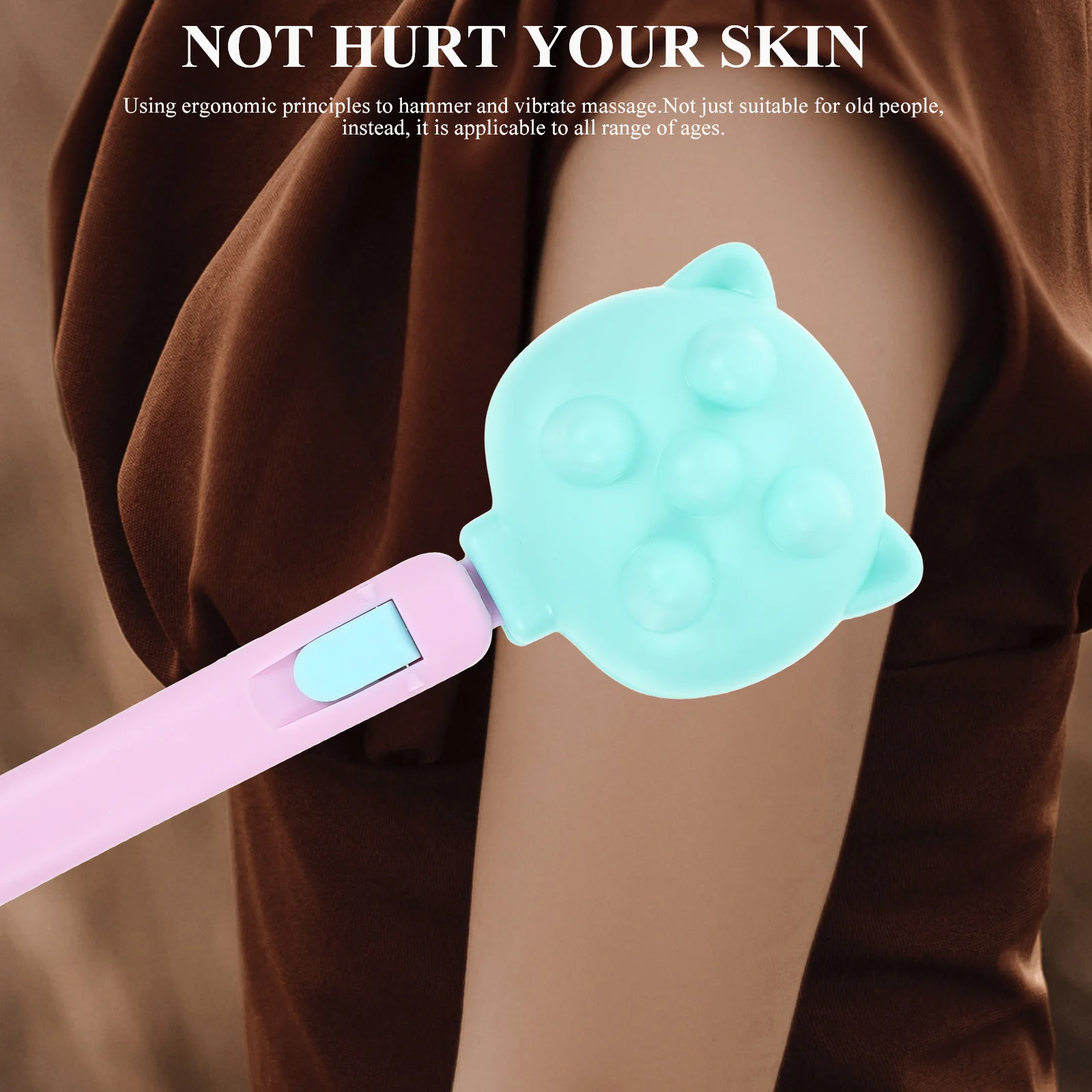 

Health Hammer Back Massager Portable Body Care Tool For Full Body Muscle Relaxation Shoulder Hip Therapy Knocker Stick