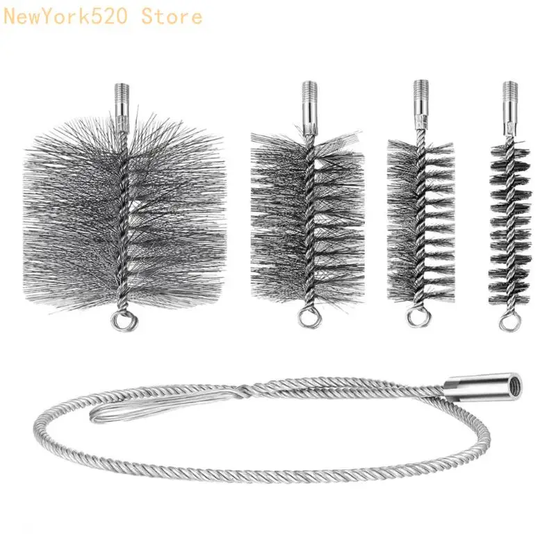 Wire Pipe Brush Set Rust Removal Power Tool Wire Chimney Cleaning Brush N84C