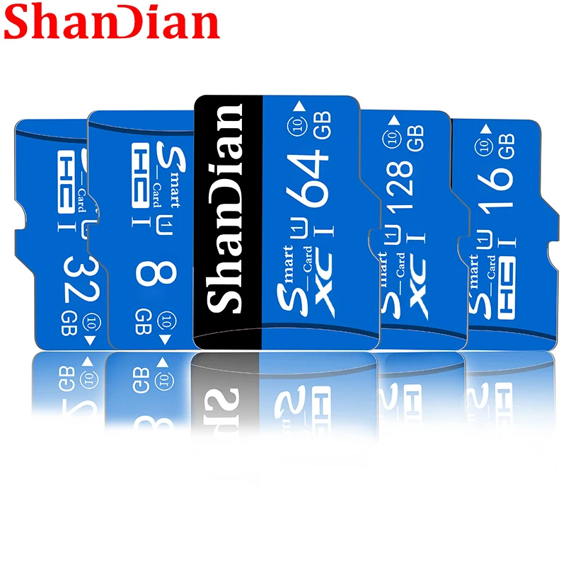 ShanDian pamięci karty inteligentne karty SD 32GB 64GB 16GB 8GB class10 karty TF Smartsd Pen drive pamięć Flash do smartfona/kamera