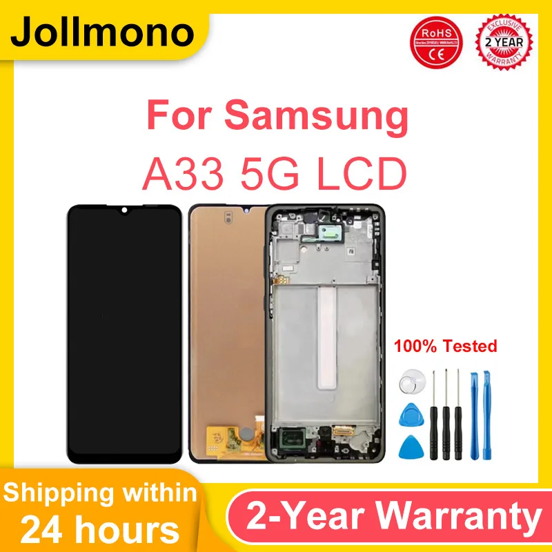 

Super AMOLED Display For Samsung Galaxy A33 5G LCD Display Touch Screen Digitizer Assembly For Samsung A33 5G A336 LCD