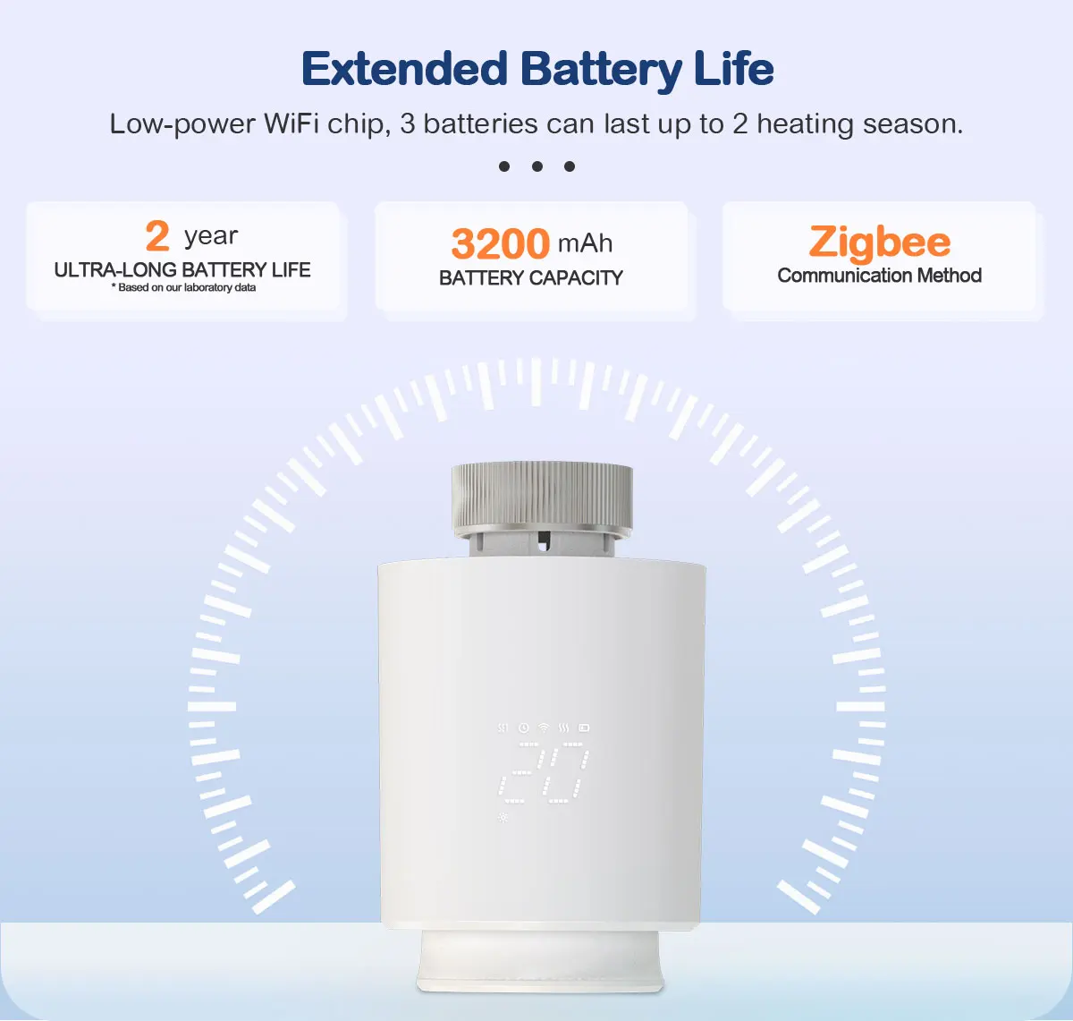 EZAIOT Tuya ZigBee Smart TRV Thermostatventil Thermostat Heizkörperantrieb Temperaturregler Stimme Alexa Google Home Alic – Detail 6