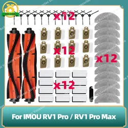 Zgodne z IMOU RV1 Pro / RV1 Pro Max główna szczotka boczna, szmatka mopowa, filtr HEPA, worek na kurz.