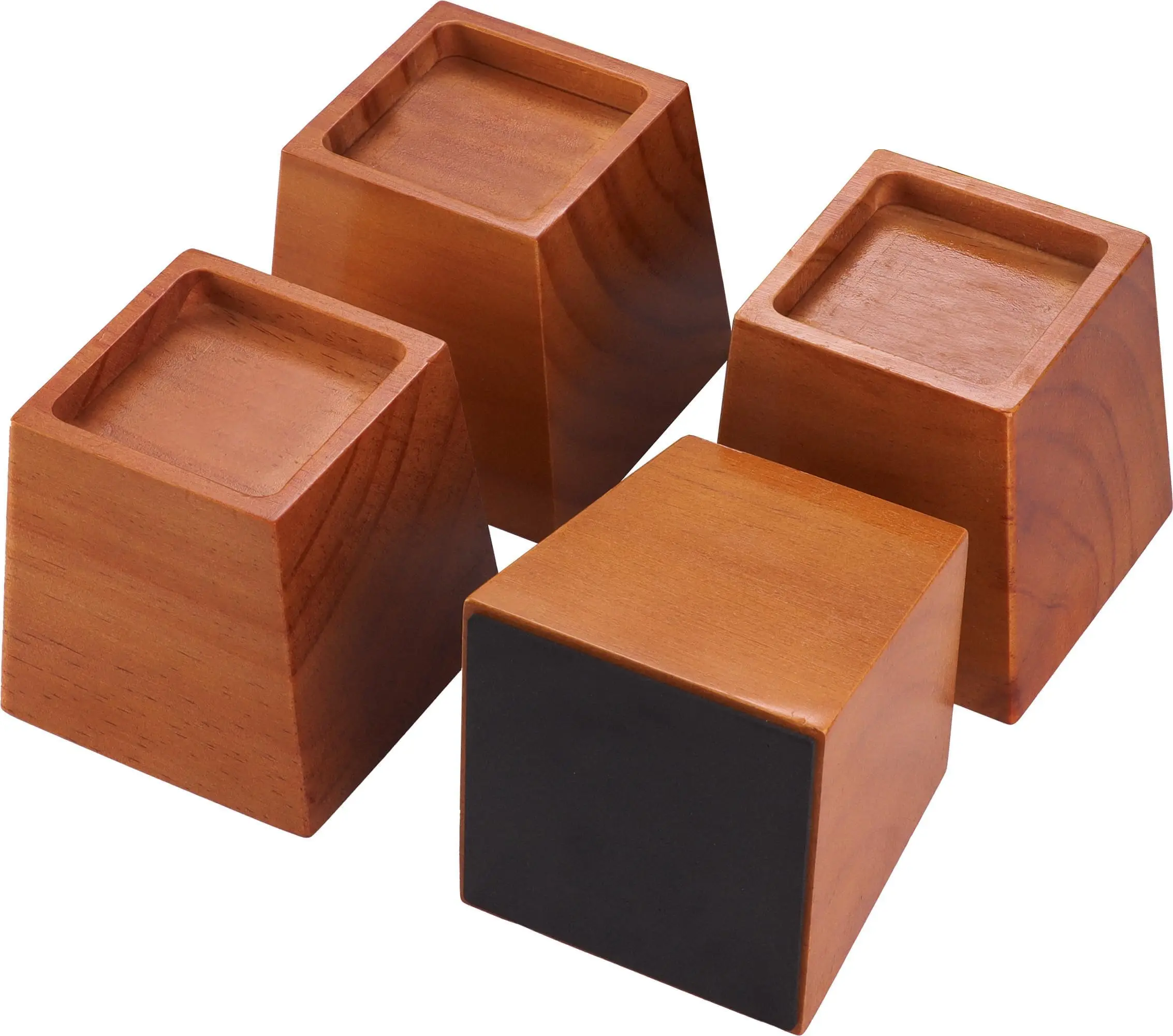 

Wooden Furniture Risers 4 Inch – Heavy Duty Pine Blocks, 2000 Lb Load, Floor Saver For Beds Sofas And Cabinets