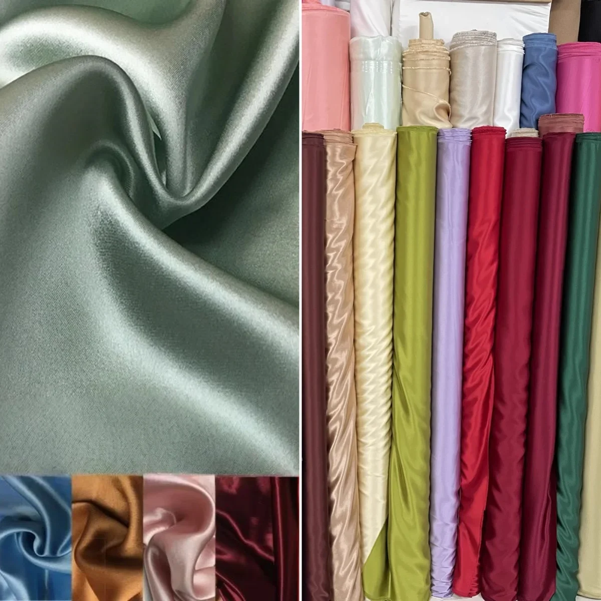 Hochwertiger dicker Triacetatstoff, hochwertige, seidig glatte Nähkleider, Hochzeitskleider und Abendkleider, Stoffe zum Nähen