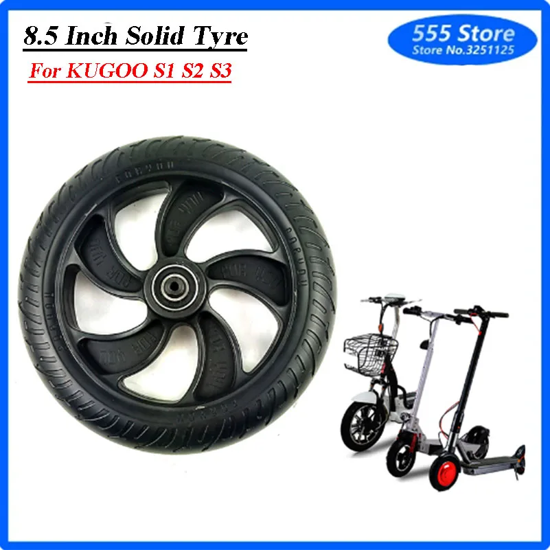 High quality  Rear Wheel For KUGOO S1 S2 S3 Folding Electric Scooter spare part 8.5 inch solid tyre wheels