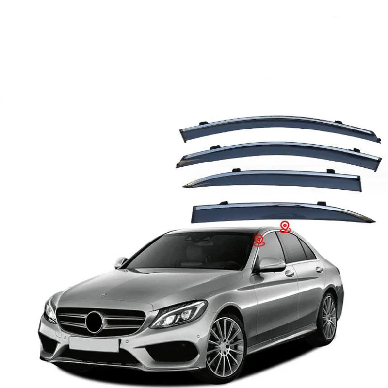 Window Visor Side Window Deflector Rain Guard Awnings & Shelters For Mercedes-Benz C Class L 2015 2016 2017 2018 2019 2020 -2023