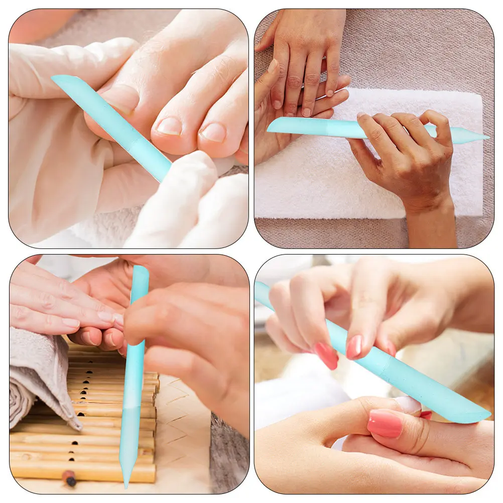 

3Pcs Glass Nail File Premium Manicure Tool Portable Cylindrical Nail Polishing Strip for Salon Home Use Women Fingernail File