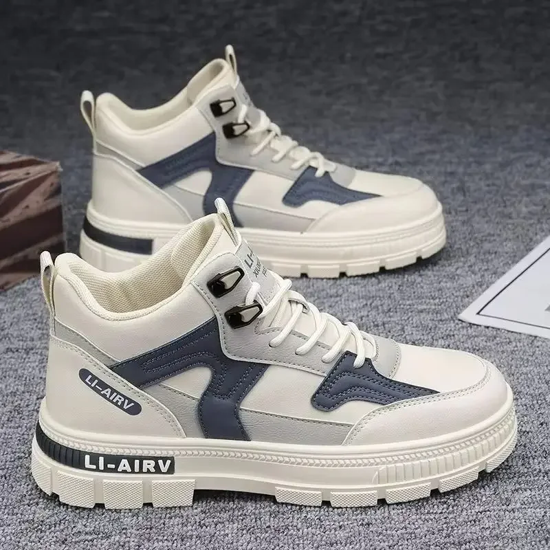 Mens Boots Casual Shoes Winter Leather Designer Luxury Ankle Platform ChelseaCowboy Work Safety Sneakers