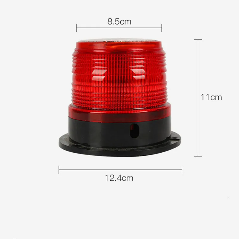 Solar Power Warning Flash Beacon Light Sensor Emergency Indication LED Lamp Car Rotating Traffice Safety Light Magnet Ceiling