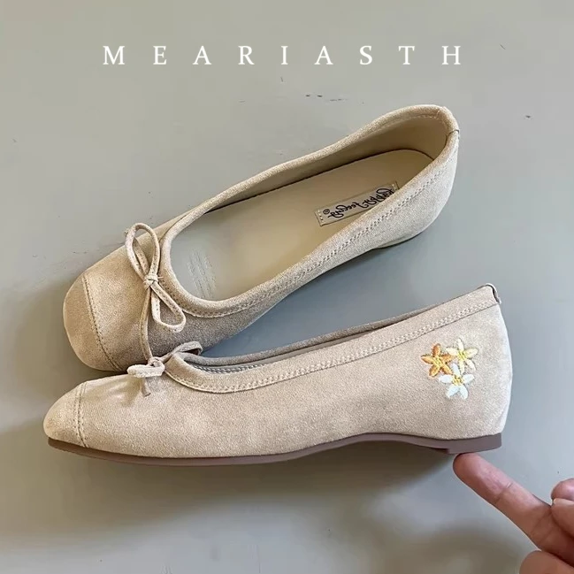 

Новые весенние модные замшевые женские туфли-лодочки с бантом, женская обувь на низком каблуке, мягкие женские туфли на танкетке 3 см, слипоны