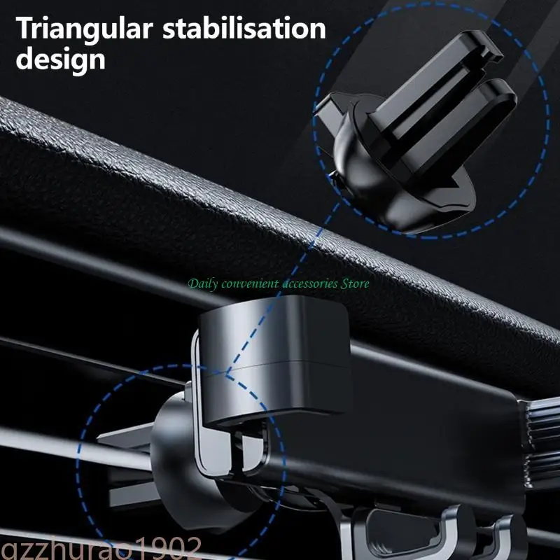 97QB Phone Holder Car Stand Stand Air Vent Roting Solder por 4-7.2 polegadas celulares