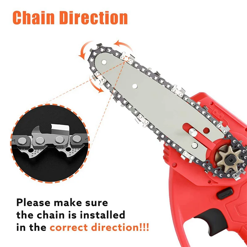 

WCS-8Pcs 4-Inch 1/4Inch Guide Saw Chain Mini Chainsaw Chain For 4 Inch Cordless Electric Protable Battery Handheld Chainsaw