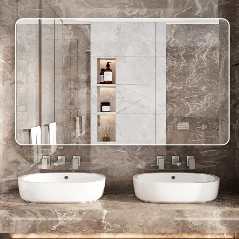 Nordic Shower Mirrorself Haircut Anti Fog Washroom Decorative Mirrors Cabinet Wall Mounted Miroir