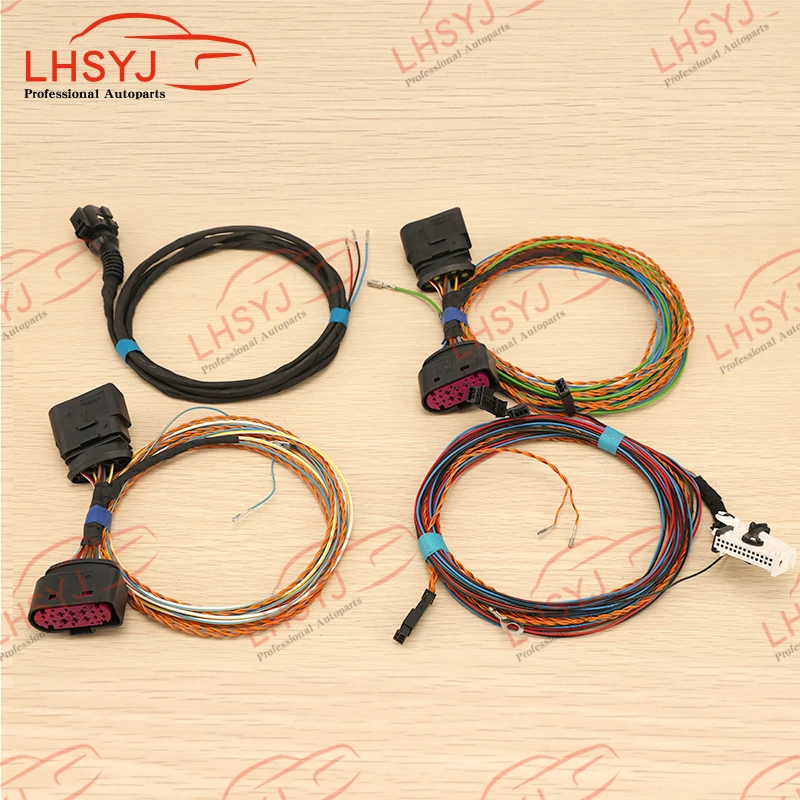 LED Headlight Cornering AFS Wire Car Auto Leveling Range Cable with 10 to14 Pin Connector Adapter For VW GOLF 7 MK7