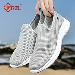 YRZL-zapatillas de deporte transpirables para hombre, zapatos informales Unisex, mocasines de malla antideslizantes para exteriores, zapatos de tenis ligeros para caminar, moda masculina