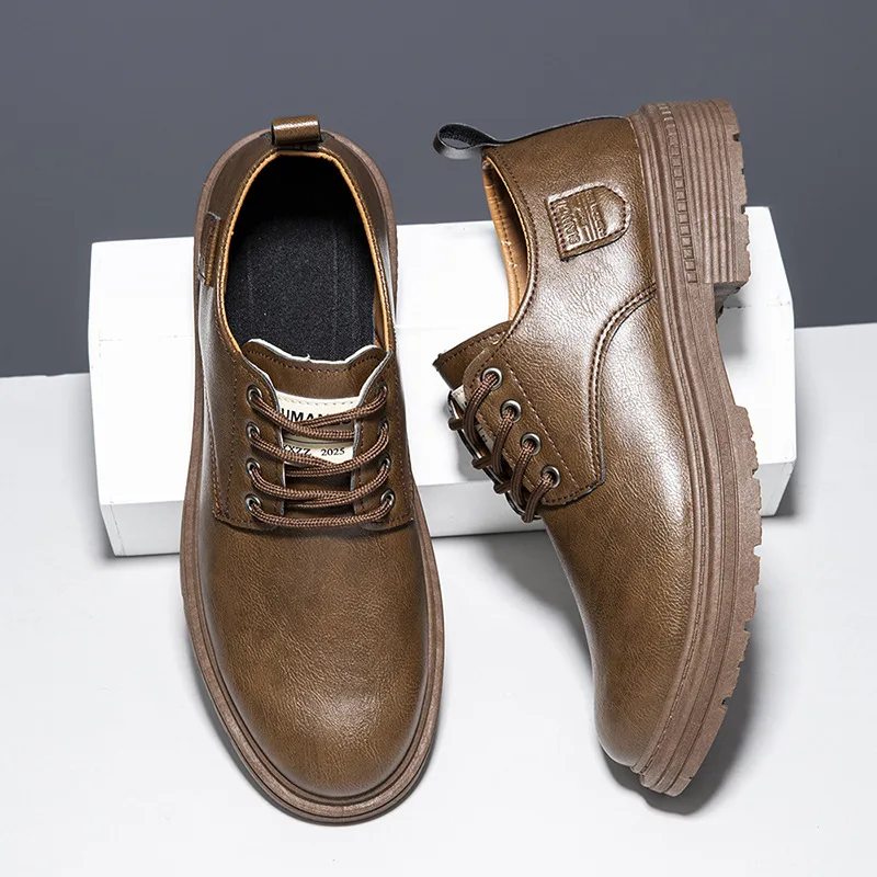 

Versatile Casual Men's Leather Shoes Soft-Sole Soft-Top Fashionable Business Shoes Comfortable All-Season Footwear