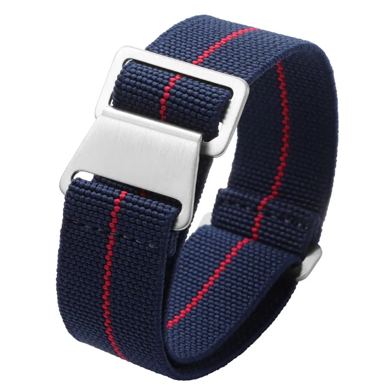 18mm 20mm 22mm Französische Truppen Fallschirm Armbänder Elastisches Nylon Geflochtenes Uhrenarmband Universal Herren Damen Armband Weicher Sportarmband