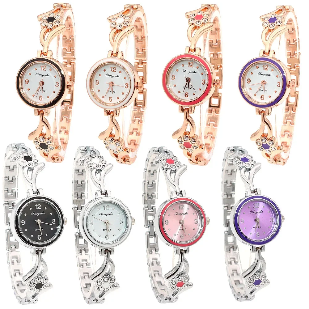 

8Pcs Women's Quartz Watch Set Elegant round Digital Ladies Rhinestone Watches Fashionable Timepieces for Women