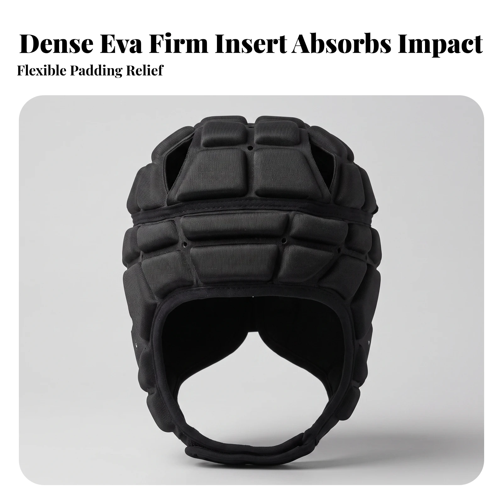 Padded Sports Helmet Long-Lasting Soft Shell Helmet Scrum Cap Secure Fit Safety Headgear Abrasion Resistant for Rugby Players