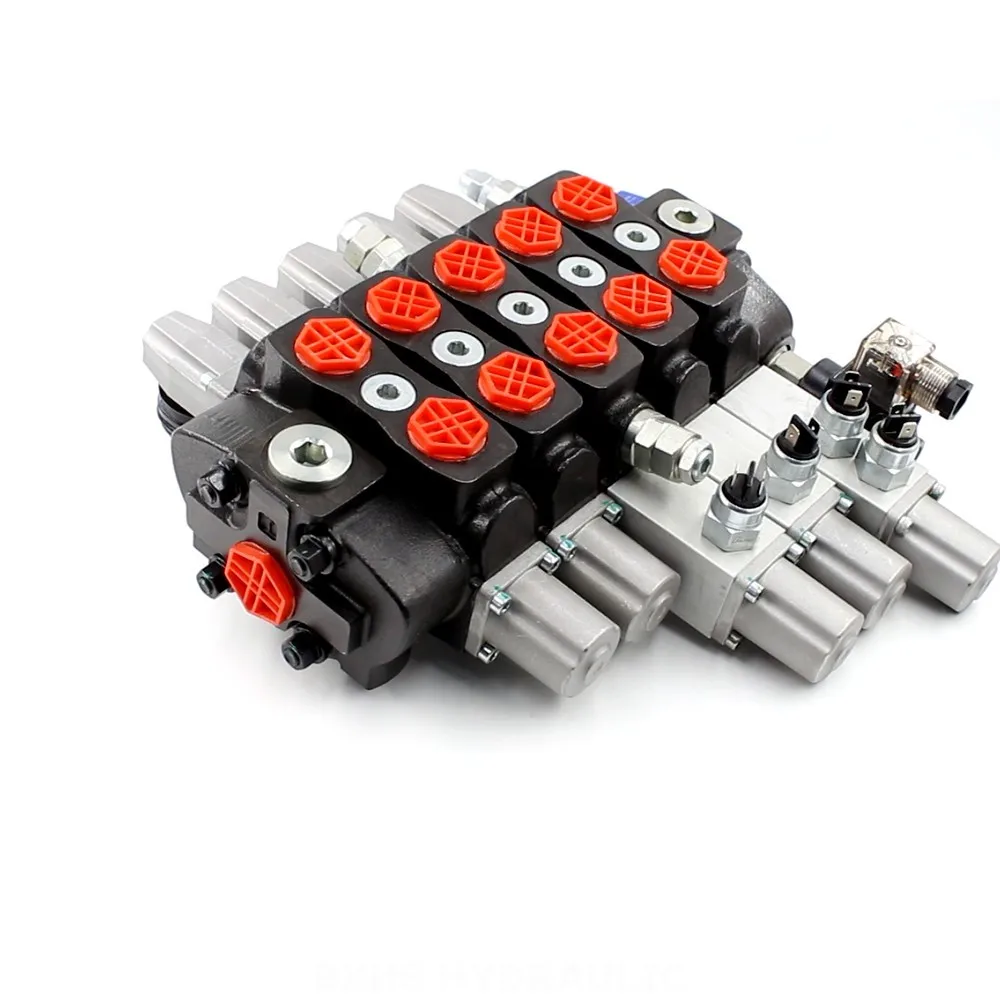 Excavator Joystick Hydraulic Valve High-Performance Manual 5 Spool Sectional Directional Valve
