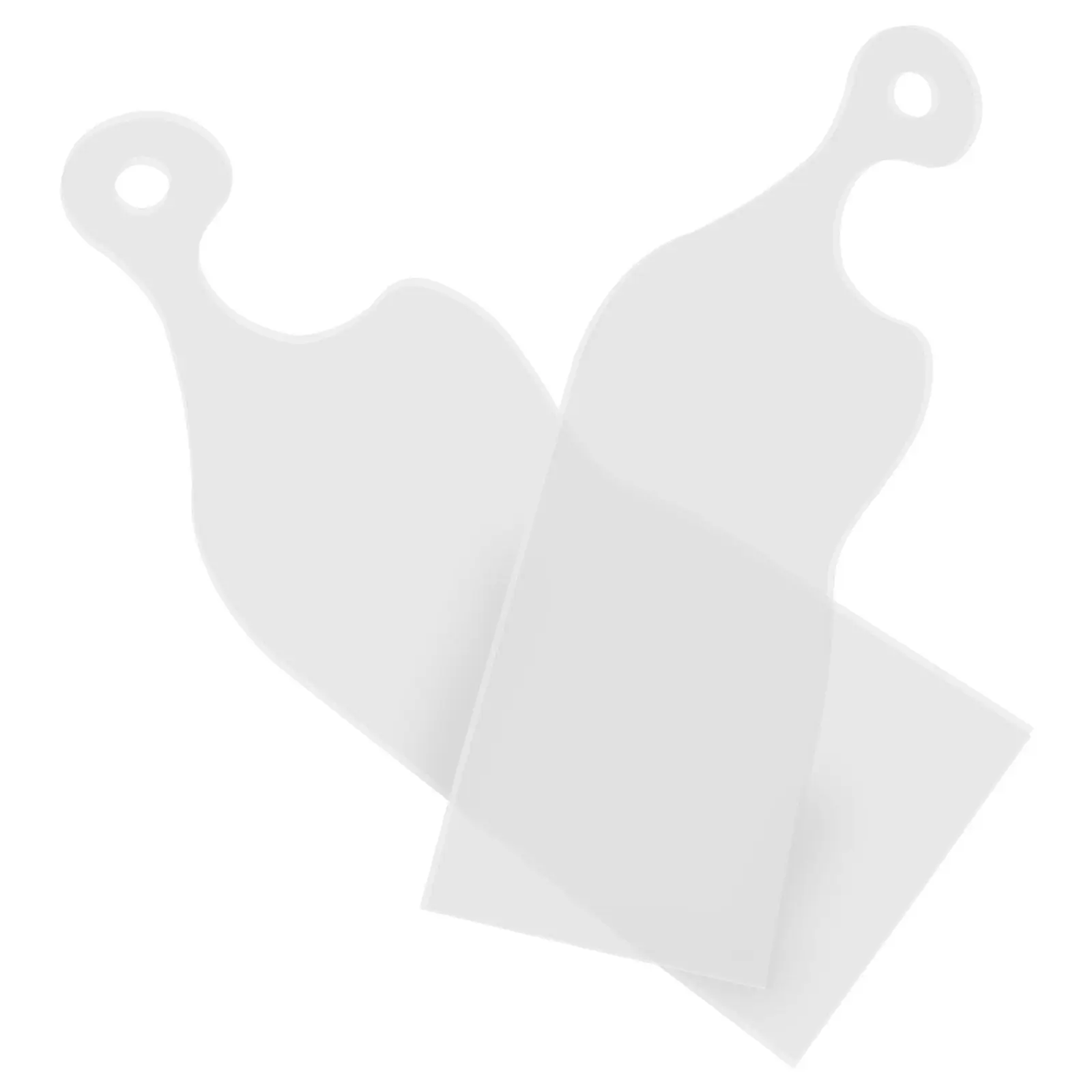 

1Pair Acrylic Cutting Board Handle Template Transparent Elegant Design for DIY Chopping Board Making Reusable Woodworking