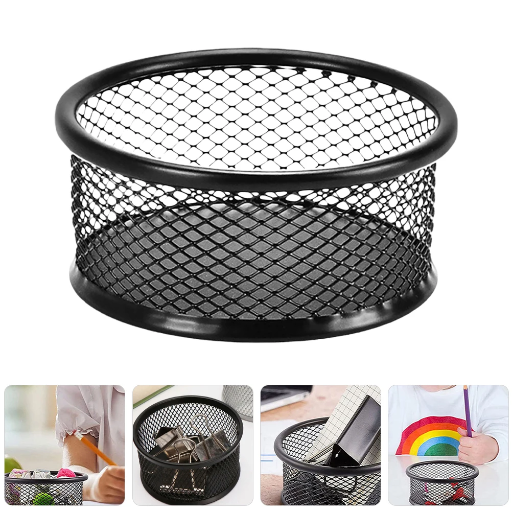 

3 Pcs Paper Clip Barrel Binder Wire Mesh Bowls Holder for Desk Dispenser Multifunction Student