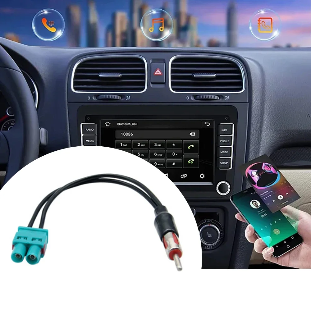 كابل الصوت ذكر مزدوج فقرا - Din ذكر جوي مزدوج فقرا - محول هوائي هوائي Din لسيارات BMW 1 3 5 Series E46 E90 E39 E60 E61