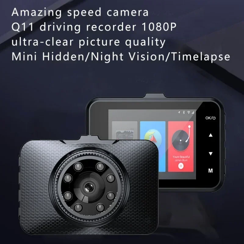 

​ ​ 2,4-дюймовый инфракрасный регистратор вождения - автомобильный видеорегистратор ночного видения, монитор парковки, видеорегистратор в черном коробке Q11 ​ ​