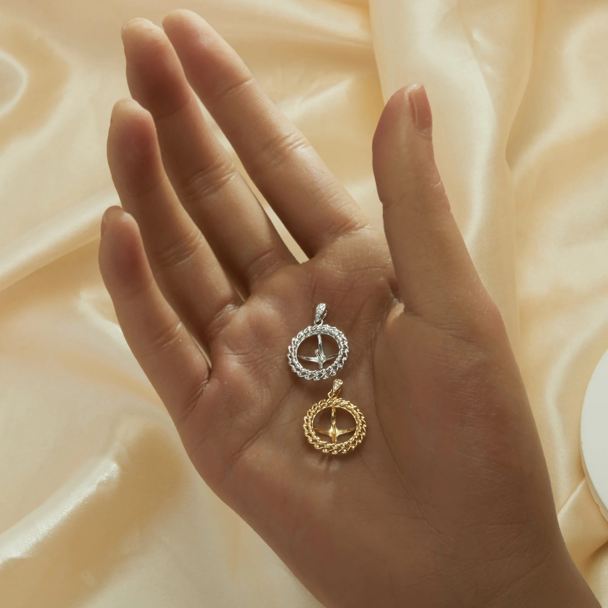 하프 드릴 진주 비즈용 10MM 라운드 핀 펜던트 설정 - Bezels Set Pendant 리뷰 및 가격