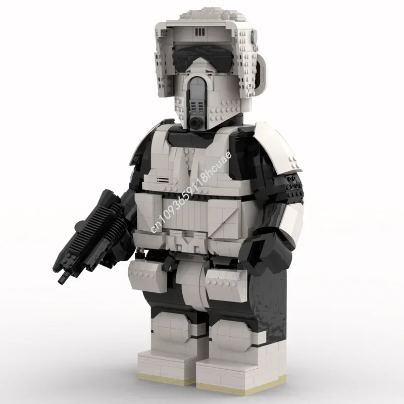 Star Battle Scout Trooper Mega Figure Helmet Model Moc Building Blocks Bricks Creative Assembly Educational Toys Christmas Gift