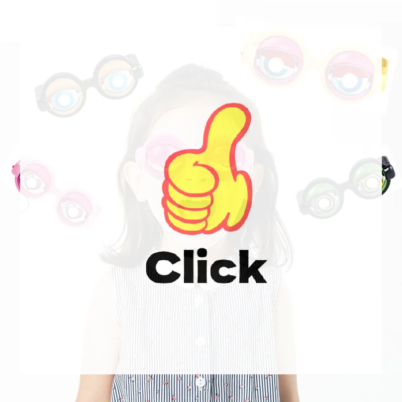 

Winking Glasses For Shows & Parties – Kinetic Crazy Eyes Glasses With Manual Blink Action, Blinking Glass For Performances