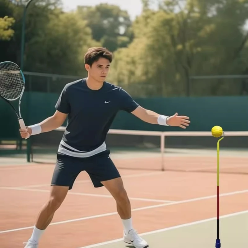 

Professional Rotating Tennis Trainer Single Beginner Tennis Trainer Stable Durable Ball Training Device Portable Sport Equipment
