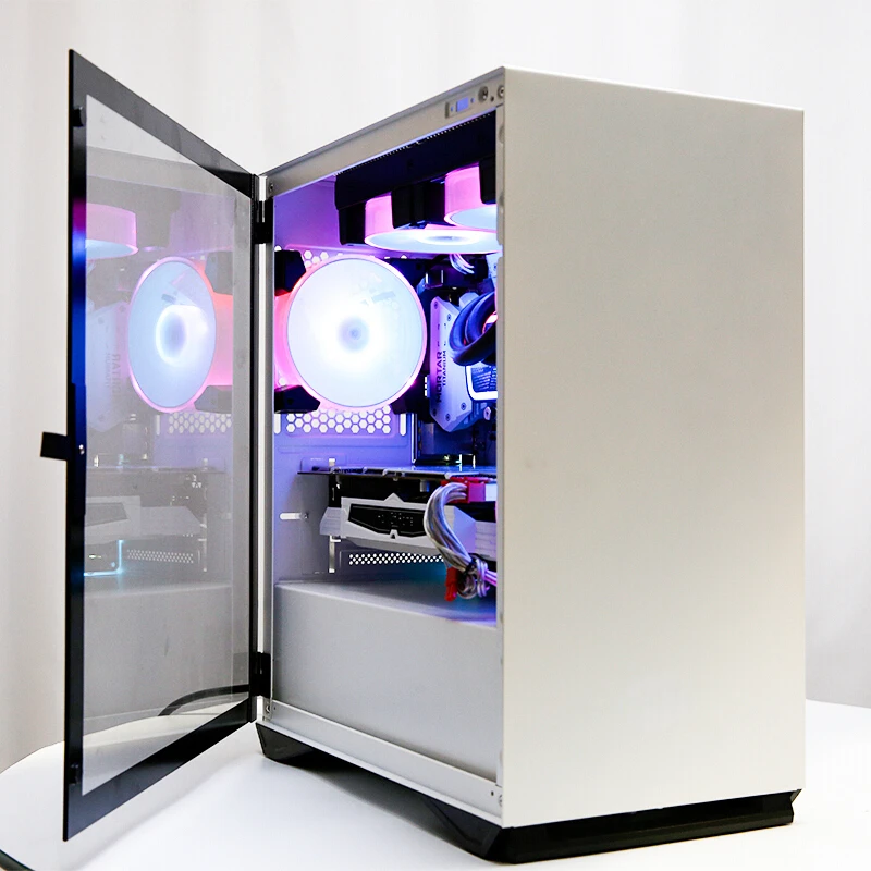 

Yogo M2 Chassis M-ATX Side Transparent Dustproof Mute Game Water-Cooled Desktop Computer Small Chassis