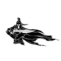 OFK Car Sticker Roman Handsome Warrior Leader Decal Soldier Covering Waterproof The Body PVC,14cm*8cm