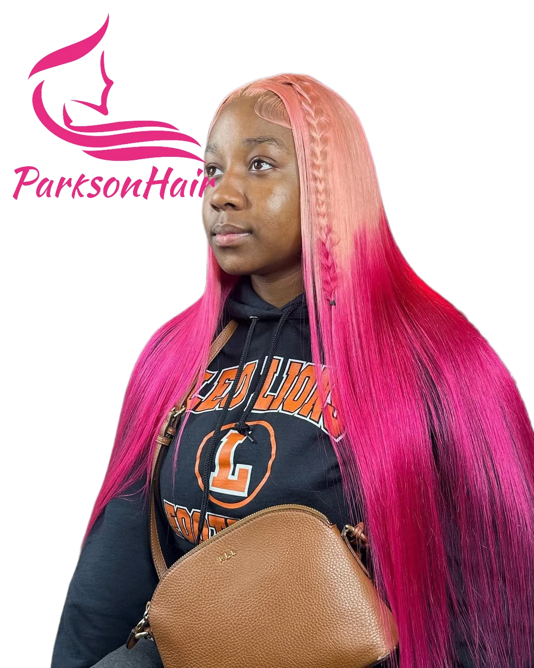 

Colored Human Hair Wig Ombre Pink 13x6 Transparent Lace Front Wigs For Women Brazilian Straight Lace Frontal Wig Pre Plucked