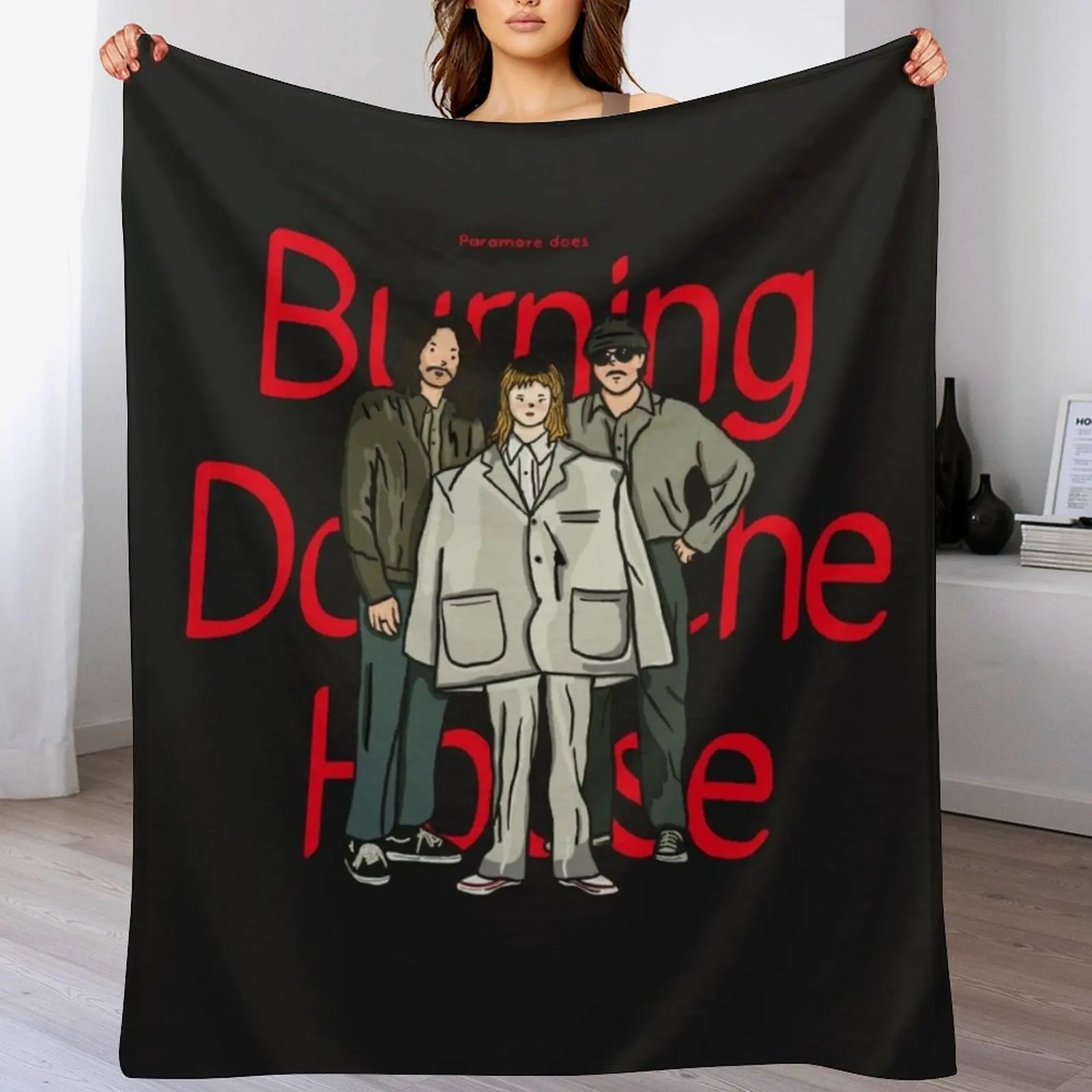 

Paramore does ‘burning down the house’ Throw Blanket Cozy Sofa Blanket for TV Watching Napping
