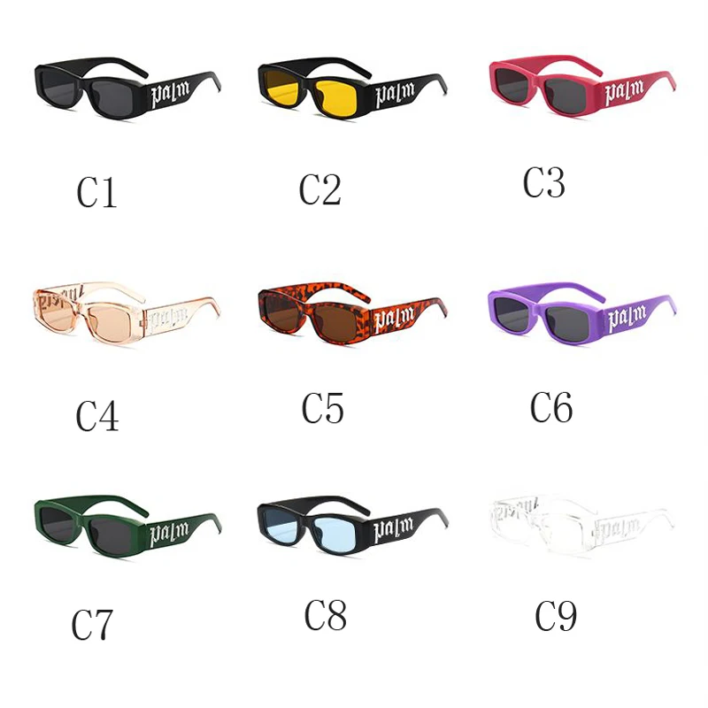 Lunettes de soleil à la mode avec lettres Punk, nouvelles lunettes de soleil rectangulaires rétro Style Hip-hop haut de gamme pour filles épicées pour femmes