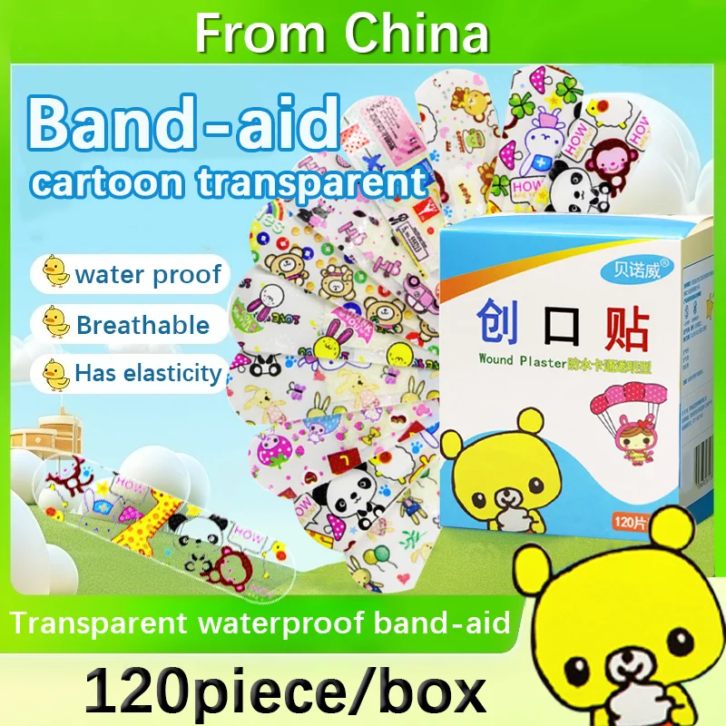 【120piece】Cartoon Band-Aid Girl Cute Korean Style Adult and Child Mini Breathable Waterproof Hemostatic Band-Aid OK Bandage