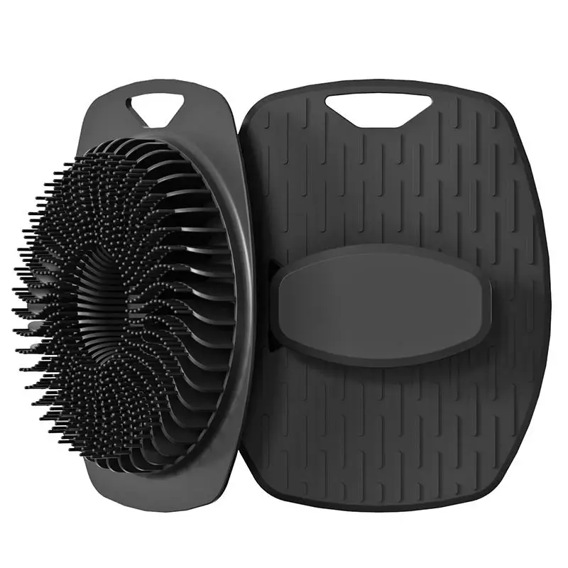 ซิลิโคน Body Scrubber Bath Wash แปรง Exfoliating Body แปรงอาบน้ํา Face Scrubber Handle Wet & Dry แปรงสําหรับชายหญิง