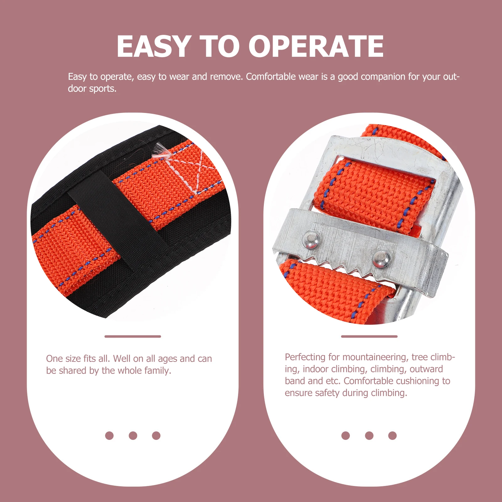 

High Load Bearing Outdoor Safety Belt For Climbing Anti-Falling Protection All Ages One Size Fire Rescue Electrician Work Sturdy