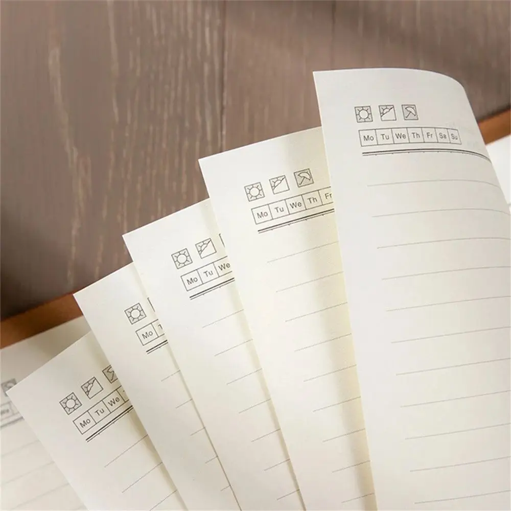 Momo Pad Time Organizer Diary Agenda 6 Holes Loose leaf Notebook Daily Weekly Planner Binder Spiral Notebook Journal Notebook