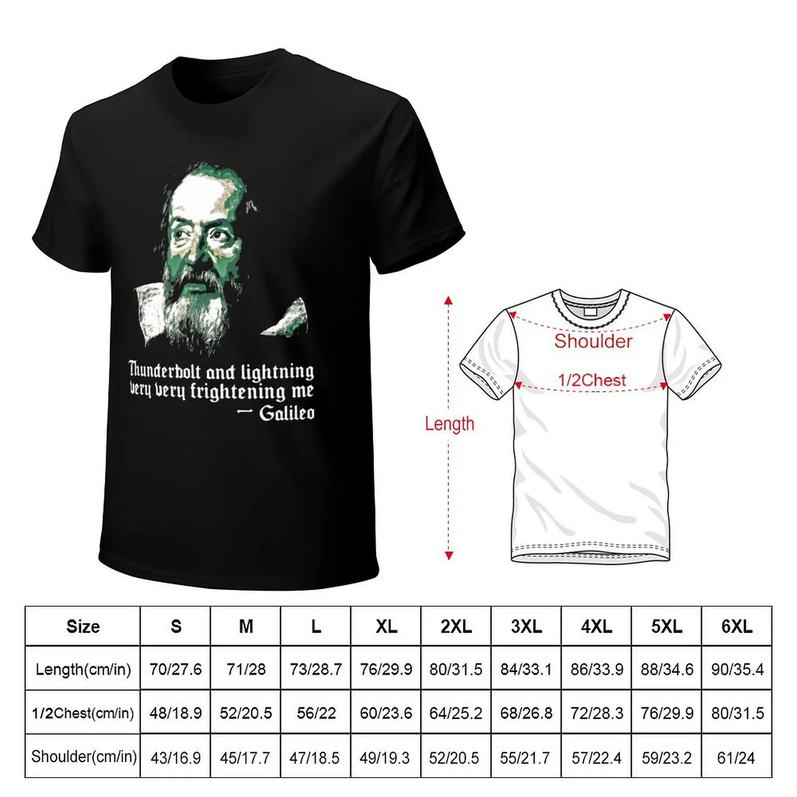 Thunderbolt and lightning very very frightening me - Galileo T-shirt shirts graphic tees anime quick-drying Short sleeve tee men