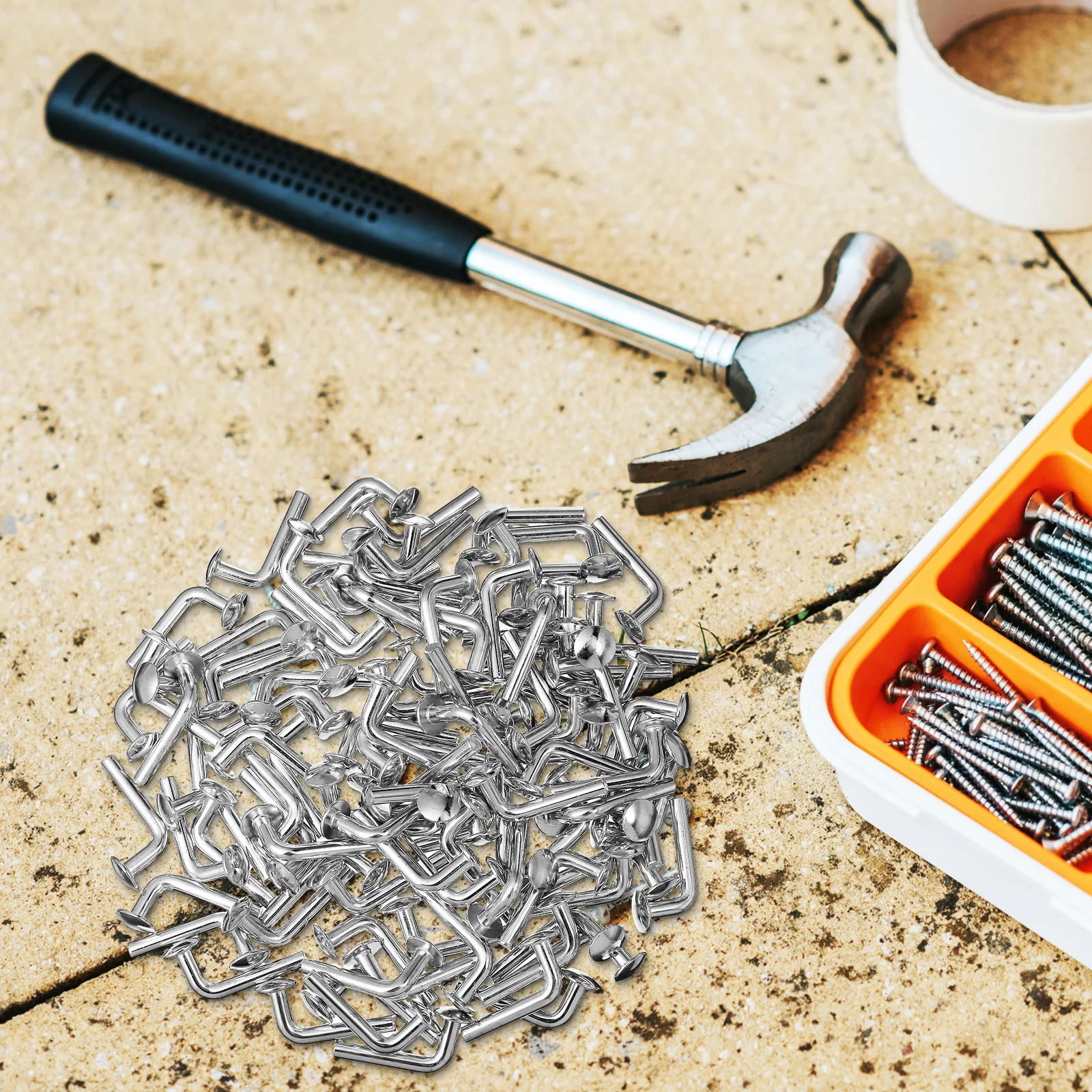 

100pcs Galvanized Pin Clip Drop Pin M5 Round Top Hat Heavy Duty Iron Safety Bolt For Pallet Rack Cross Beam Locker Warehouse