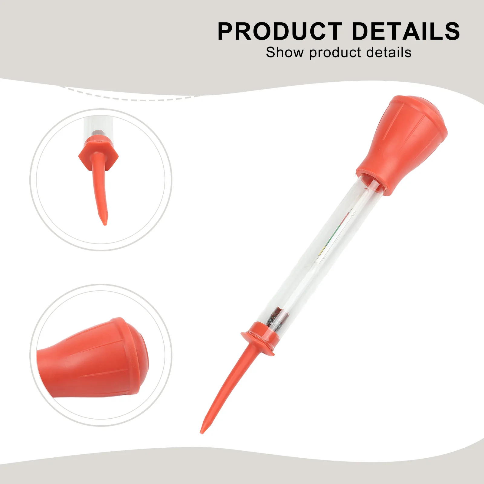 1PC Car Battery Density Tester Battery Hydrometer Electrohydraulic Density Meter Electric Gravidness Suction Acid Tester