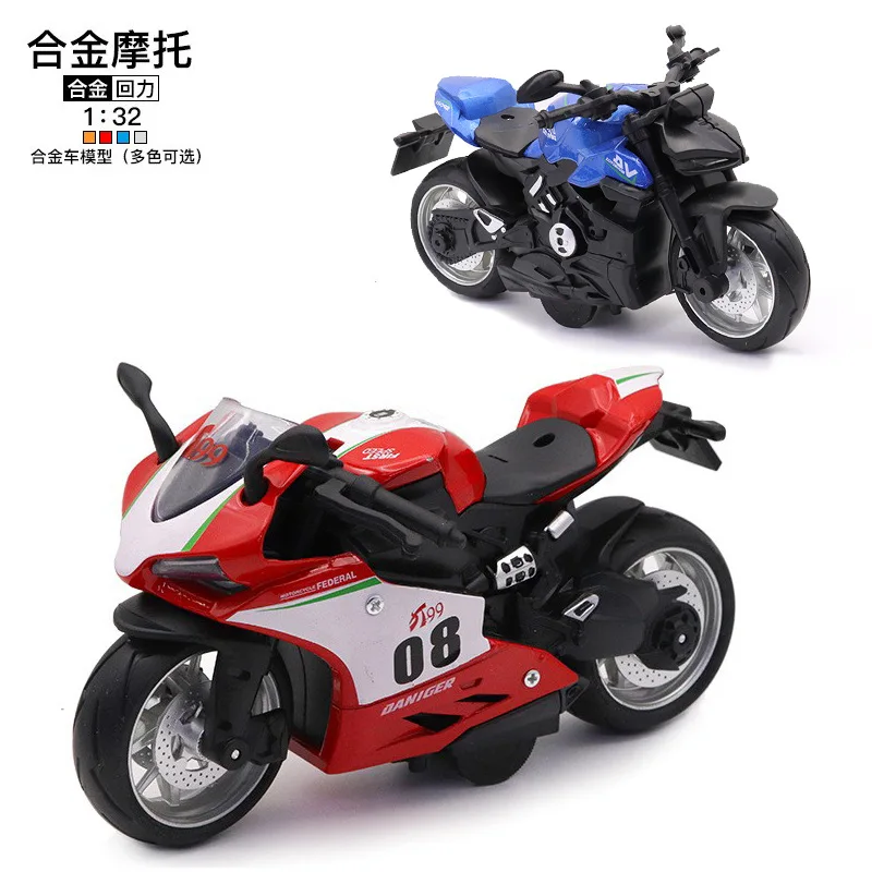 

1:32 Diecast Alloy Motorcycle Model with Pull-Back Mechanism & Detailed Racing Decals Collectible Gift for Kids & Enthusiasts