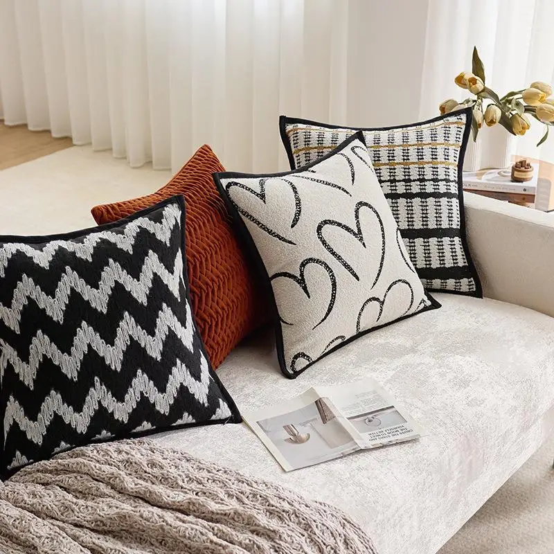 

Наволочка для дивана в скандинавском стиле, чехол для дивана в форме сердца, роскошная сенсационная подушка для гостиной, окна Cuion, высокоэластичная хлопковая квадратная подушка
