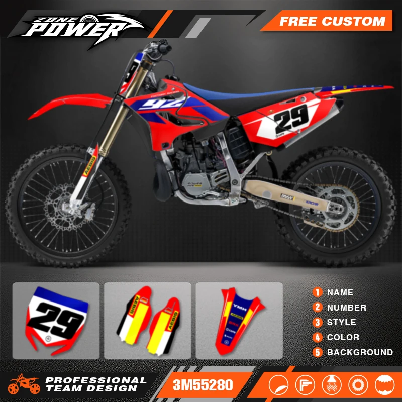 Powerzone Motorcycle Graphics Decals Sticker Kits for Yamaha YZ125 YZ250 2015 2016 2017 2018 2019 2020 2021 YZ250X 2016-2021 46