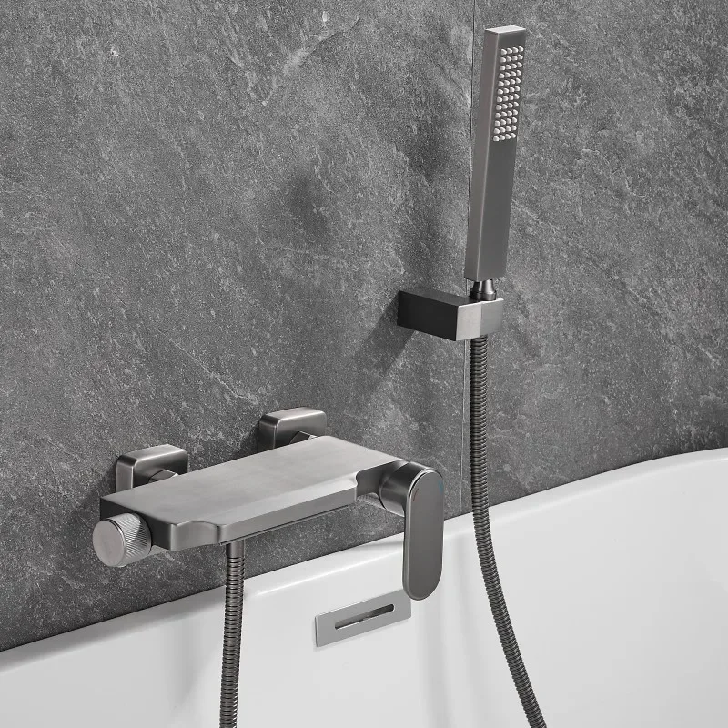 Bathtub waterfall faucet bathtub mixer faucet water fall bath mixer hot and cold wall bath tap waterfall white bath mixer