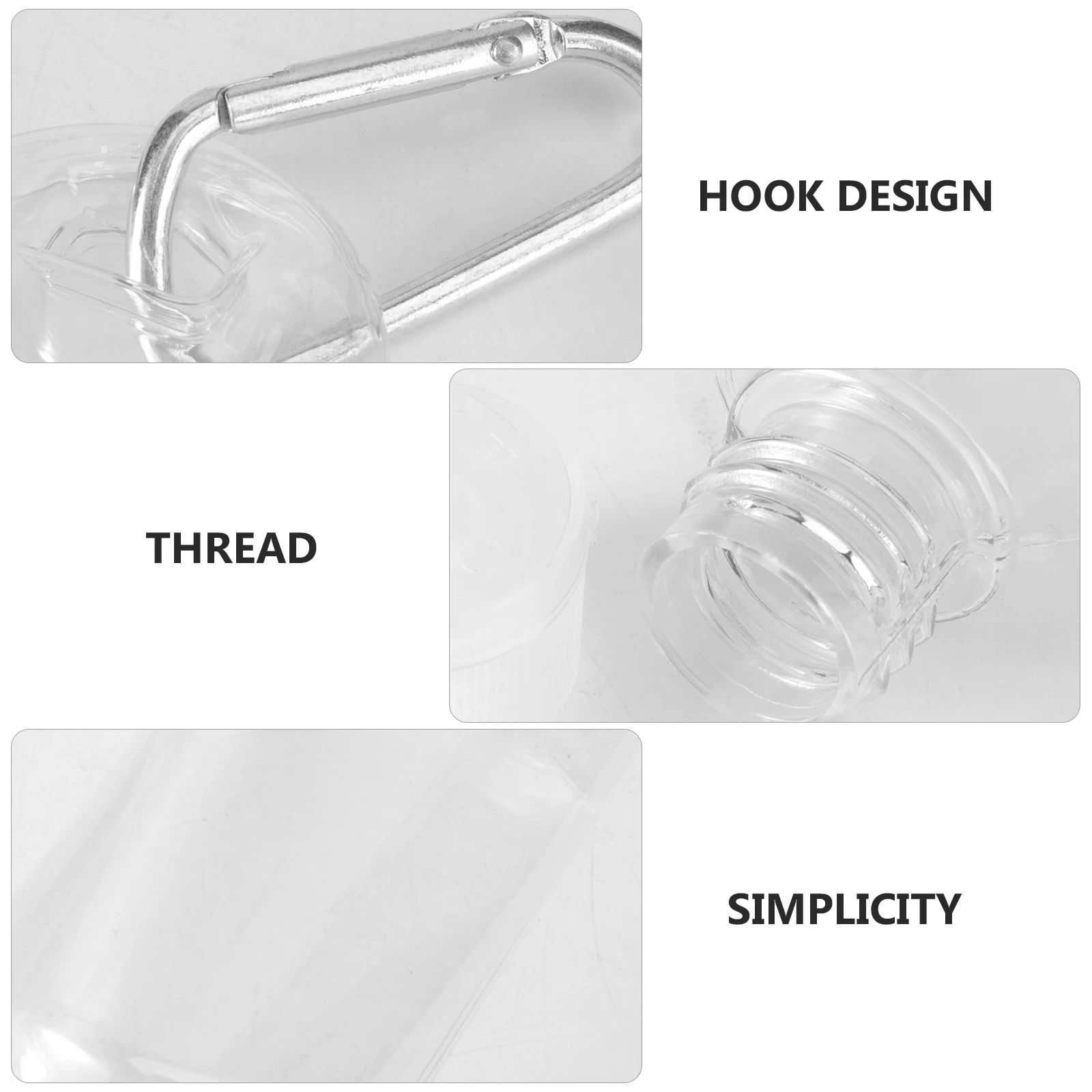

10pcs 50Ml Refillable Travel Bottles Transparent Containers For Shampoo Lotion Face Wash Sun Cream Carabiner Clip Portable
